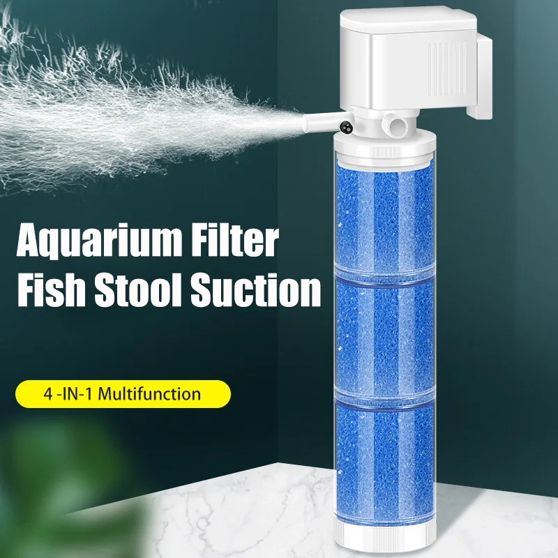 Aquarium Fish Waste Collector - 220V 超静音水族館内部フィルター浄水多機能水槽ウォーターポンプ波メイクスツール吸盤