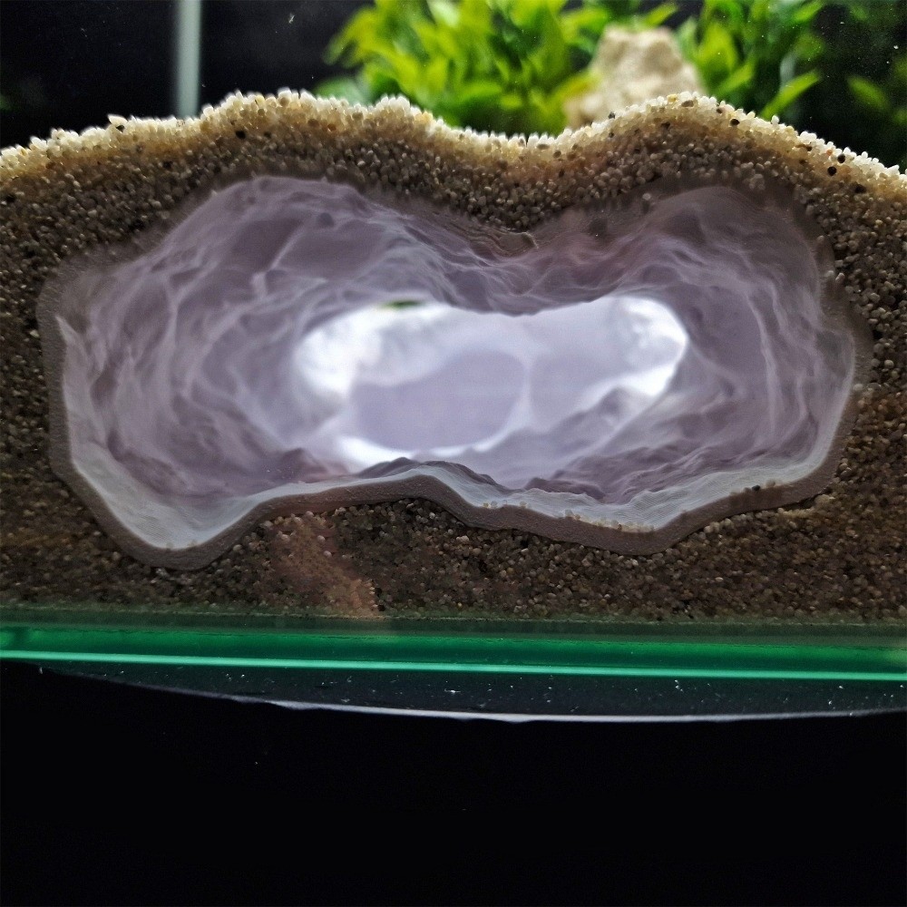 Aquarium Fish Reproduction - 新しく登場した高度にシミュレートされた水槽用魚タンク、自然を再現した3Dプリント製爬虫類シェルター、水槽装飾、魚やエビの繁殖用隠れ場所