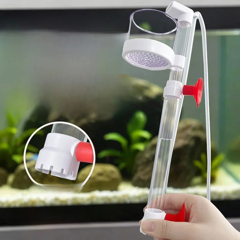 Aquarium Fish Waste Collector - 魚の排泄物コレクター水槽底糞クリーナー水循環フィルターシステムサイフォン砂利真空分離器クリーニングツール