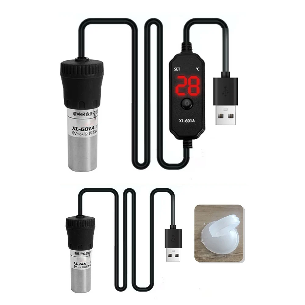 Aquarium Fish Uk - 水族館ヒーター 調整可能な水中魚タンクヒーター 20W/15W デジタルディスプレイ 外部温度コントローラー 18-34