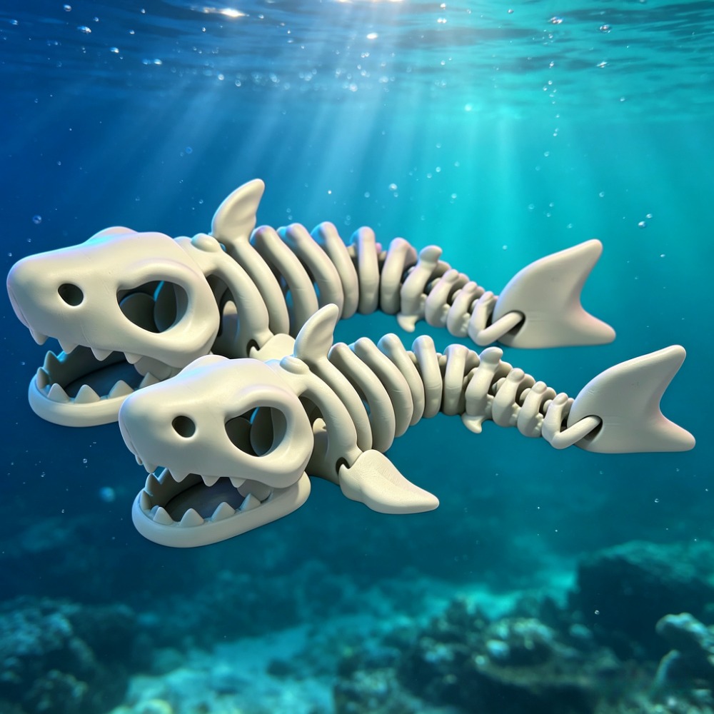 サメの骨格水槽装飾品、可動式オーナメント、爬虫類、魚タンクの - Aquarium Fish Enrichment のレビューと価格