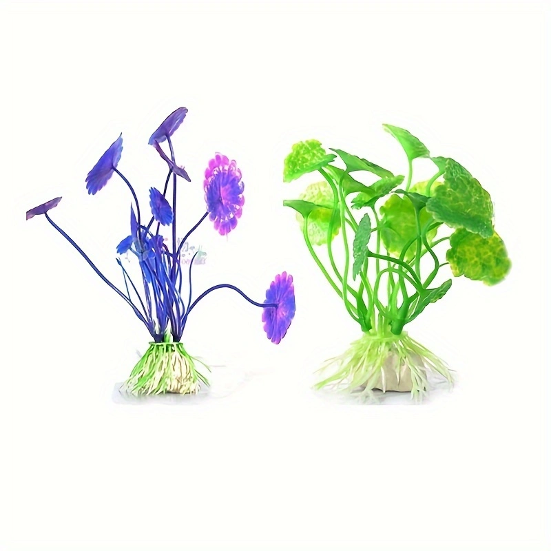 人工水中プラスチック植物水族館の水槽水生偽低木緑水草表示シミ - Aquarium Fish Enrichment のレビューと価格