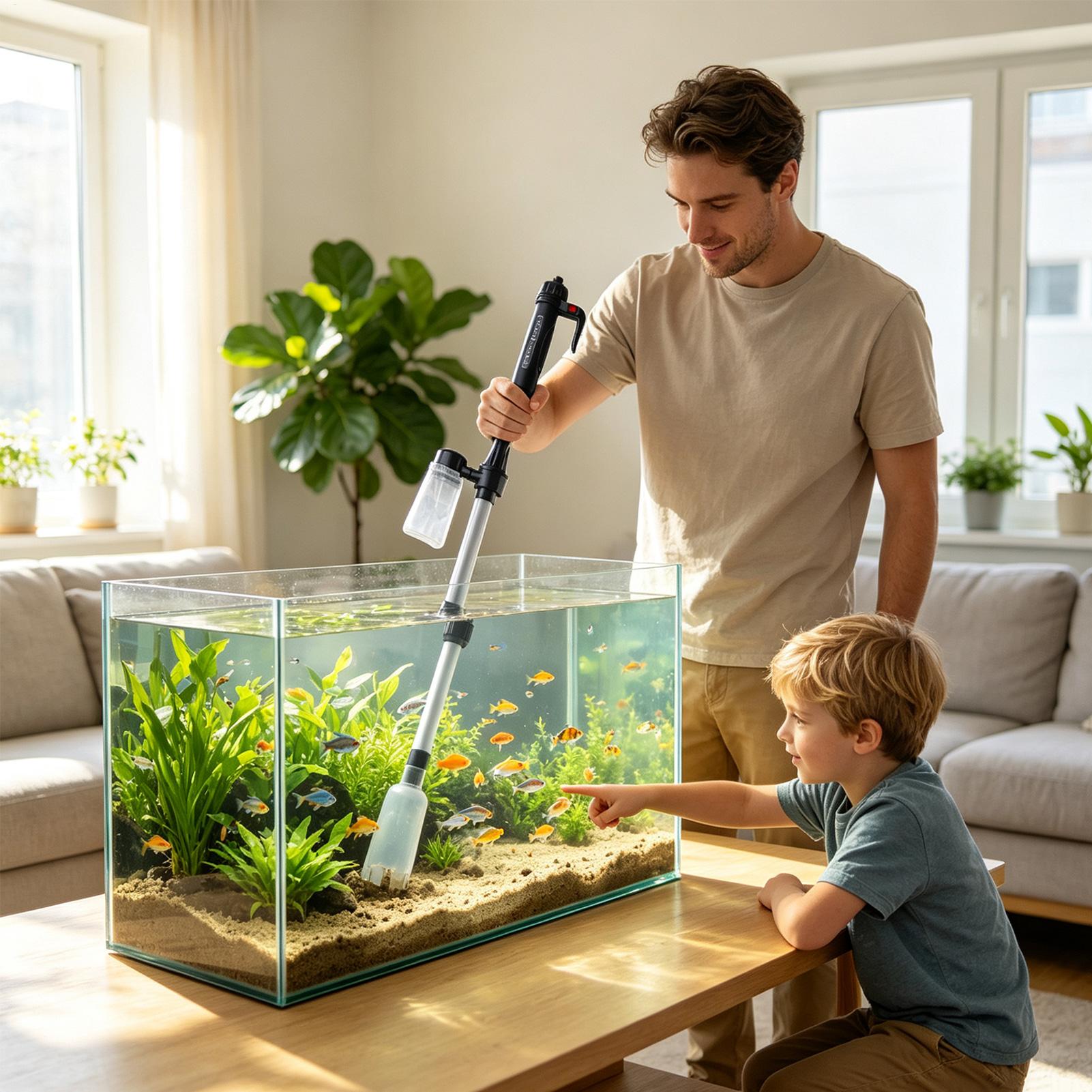 3 in 1水槽用バキューム砂利クリーナー、水換え機能付き水 - Aquarium Fish Waste Collector のレビューと価格