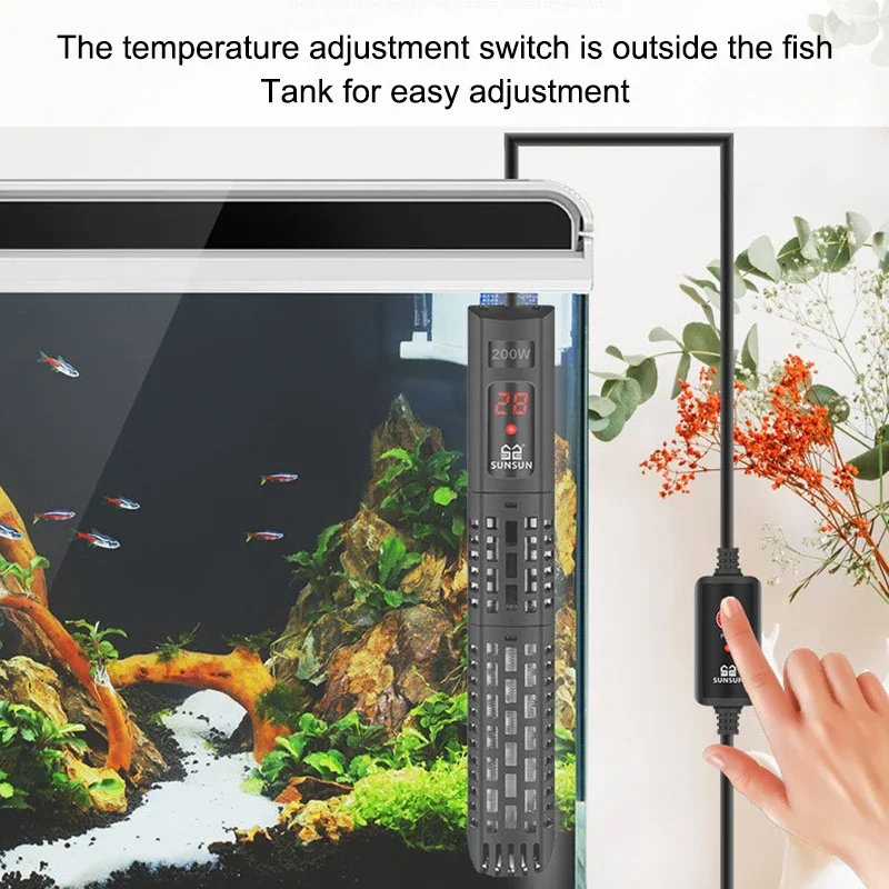水族館加熱ロッド LCD ディスプレイ自動定温抗水槽ヒーター - Aquarium Fish Uk のレビューと価格