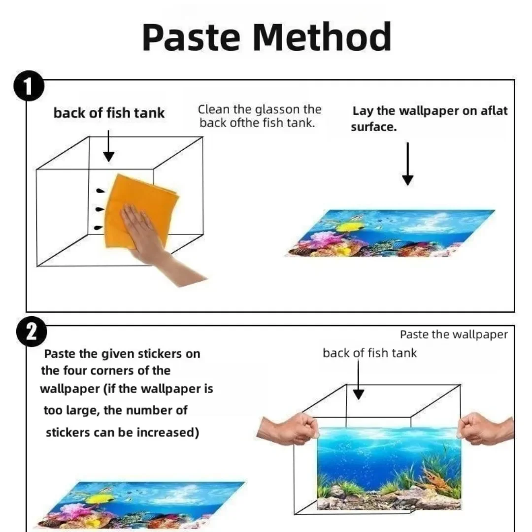 3D水族館の背景ステッカー,水槽の装飾,海洋植物,両面風景, - Aquarium Fish Enrichment のレビューと価格