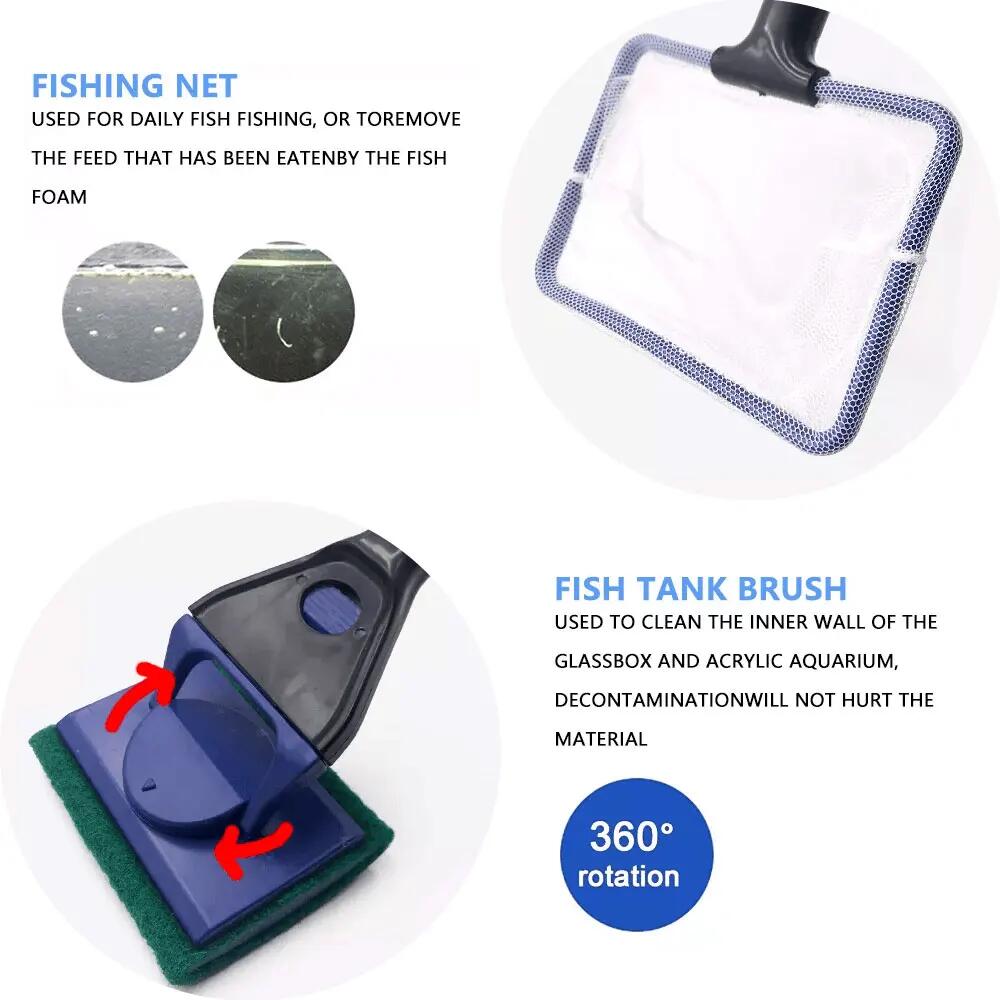 5in1 水族館クリーニングツール植物フォークスプーンネット - Algae Scraper Blade のレビューと価格