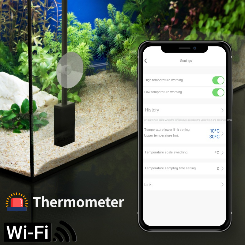高精度魚タンク温度計,wifi付きインテリジェント水槽温度計 - Aquarium Fish Uk のレビューと価格