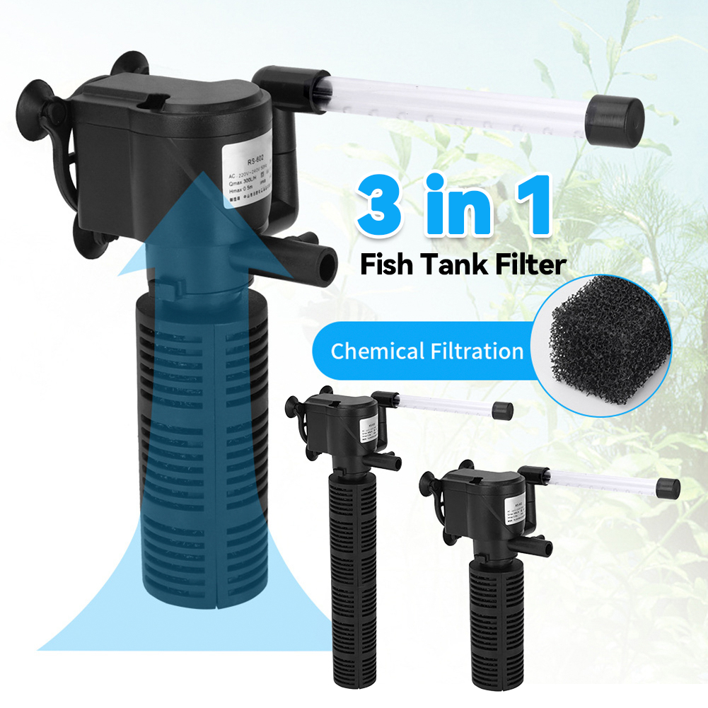 3in1水槽内蔵フィルター 静音水槽浄水器 魚タンクポンプ  - Aquarium Fish Waste Collector のレビューと価格